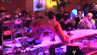 Porn on stage stripper fucked at the party on the bar